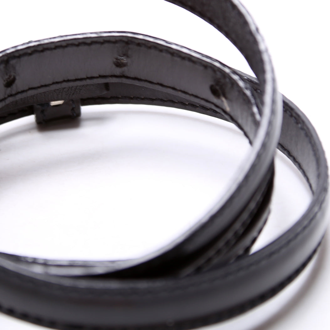 Square G Thin Vintage Belt Size 65/26 Black