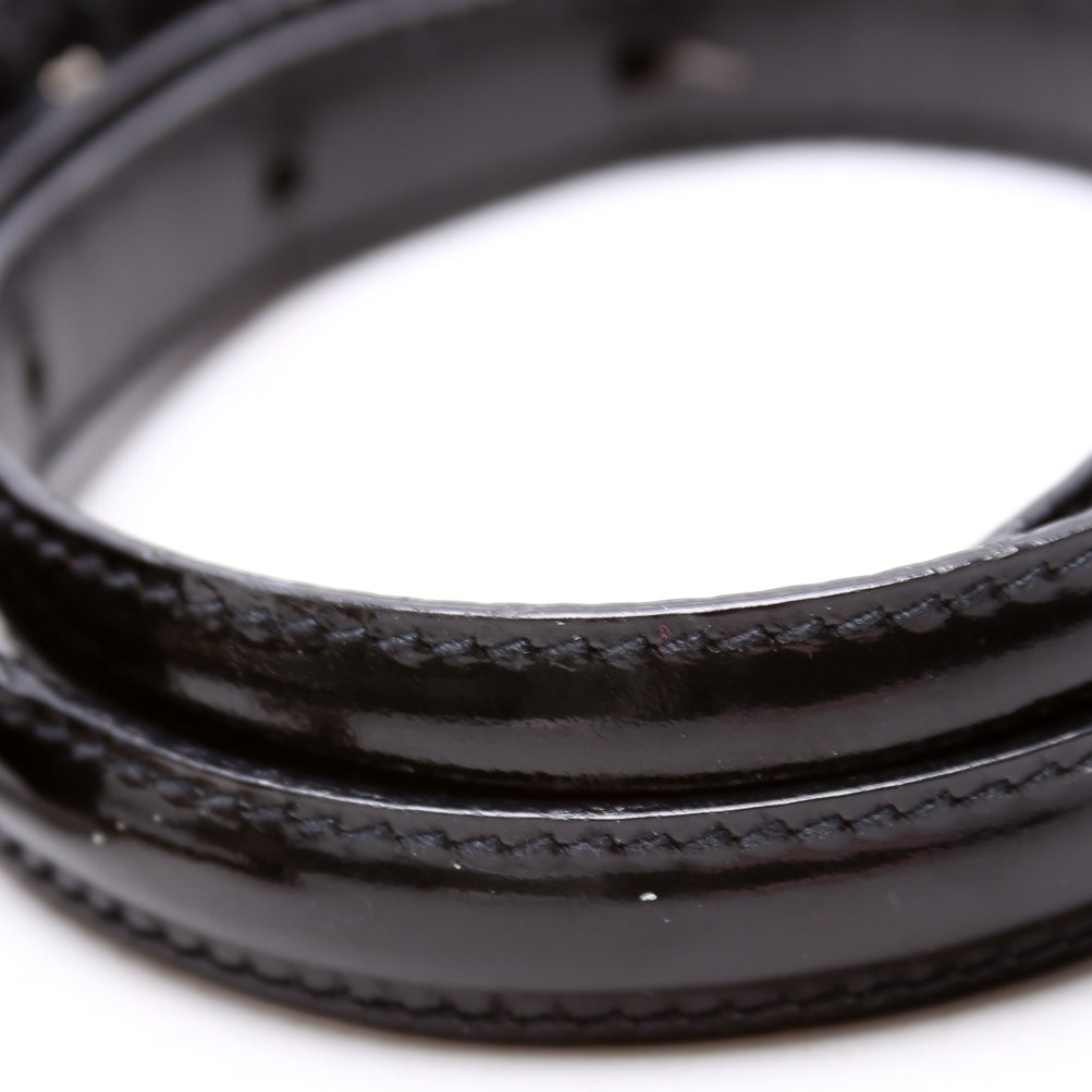 Square G Thin Vintage Belt Size 65/26 Black
