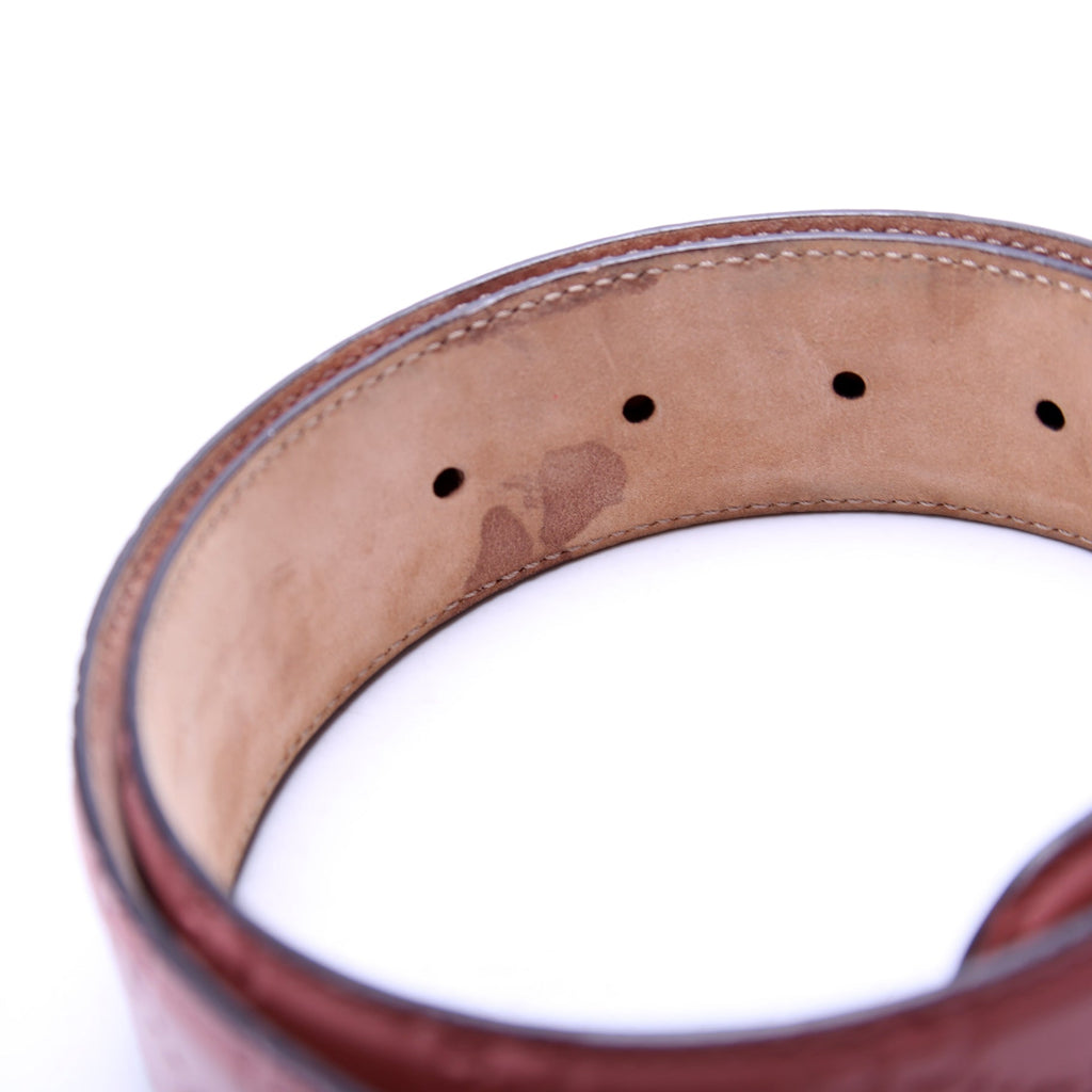 370543 Interlocking GG Smooth Leather Belt Size 75/30 Pink