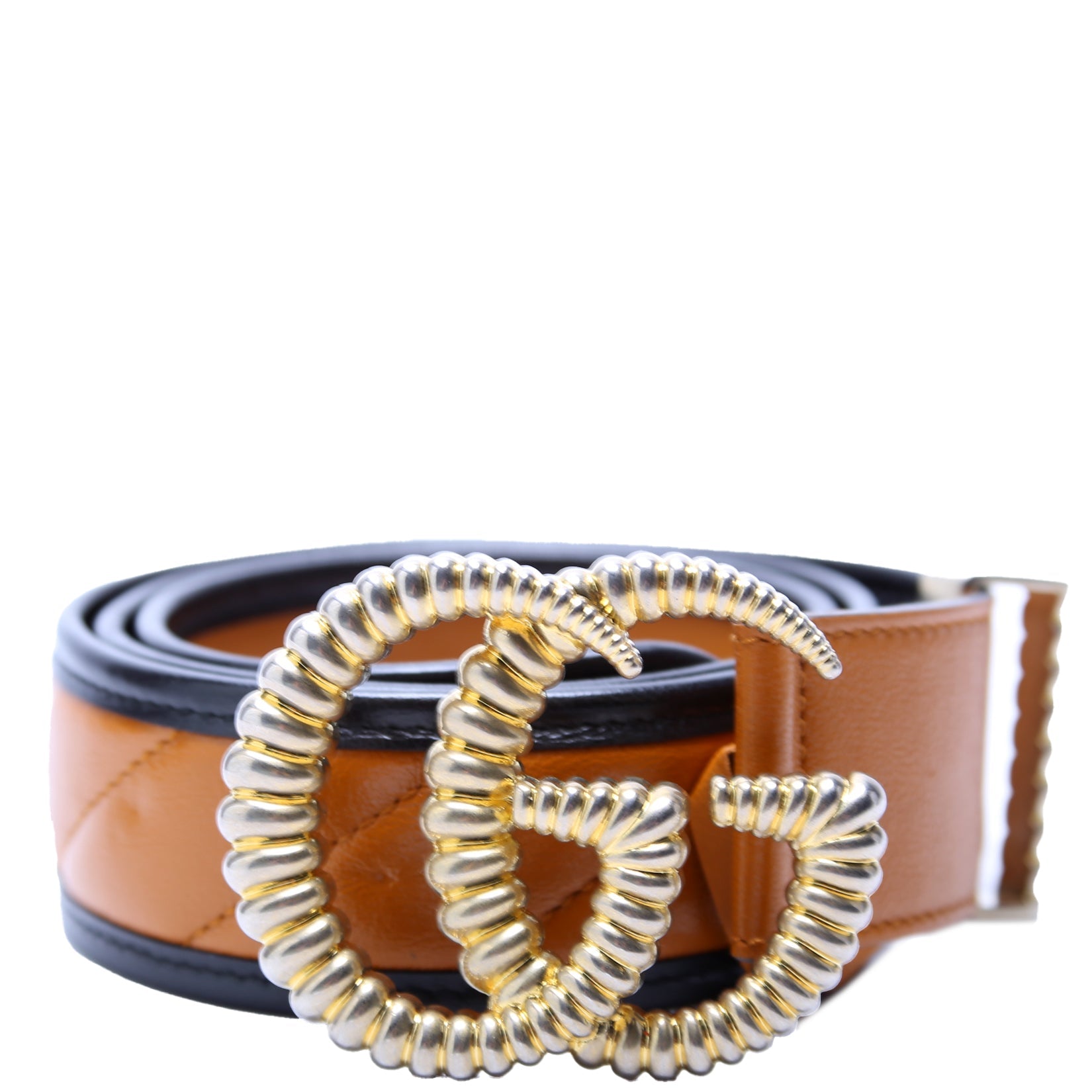 576202 GG Marmont Torchon Belt Size 85/34 Tan/Black