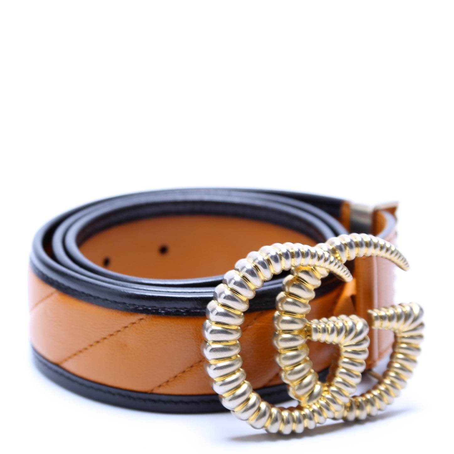 576202 GG Marmont Torchon Belt Size 85/34 Tan/Black