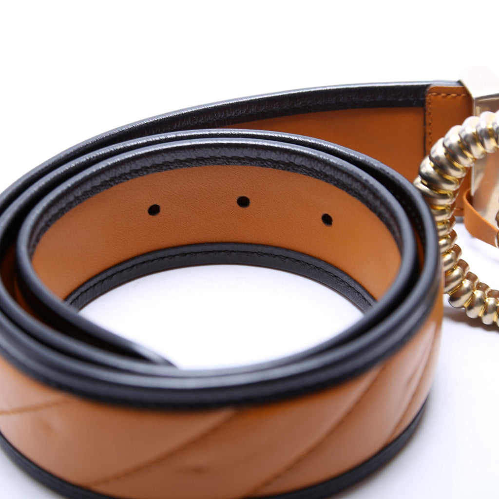 576202 GG Marmont Torchon Belt Size 85/34 Tan/Black