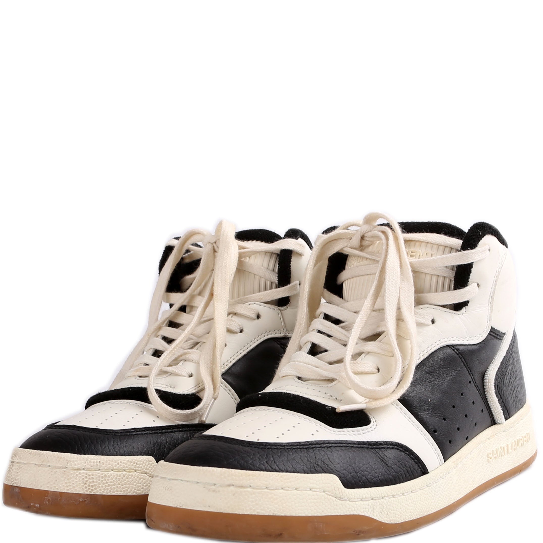 SAINT LAURENT Colour Block High Top Sneakers Size 39