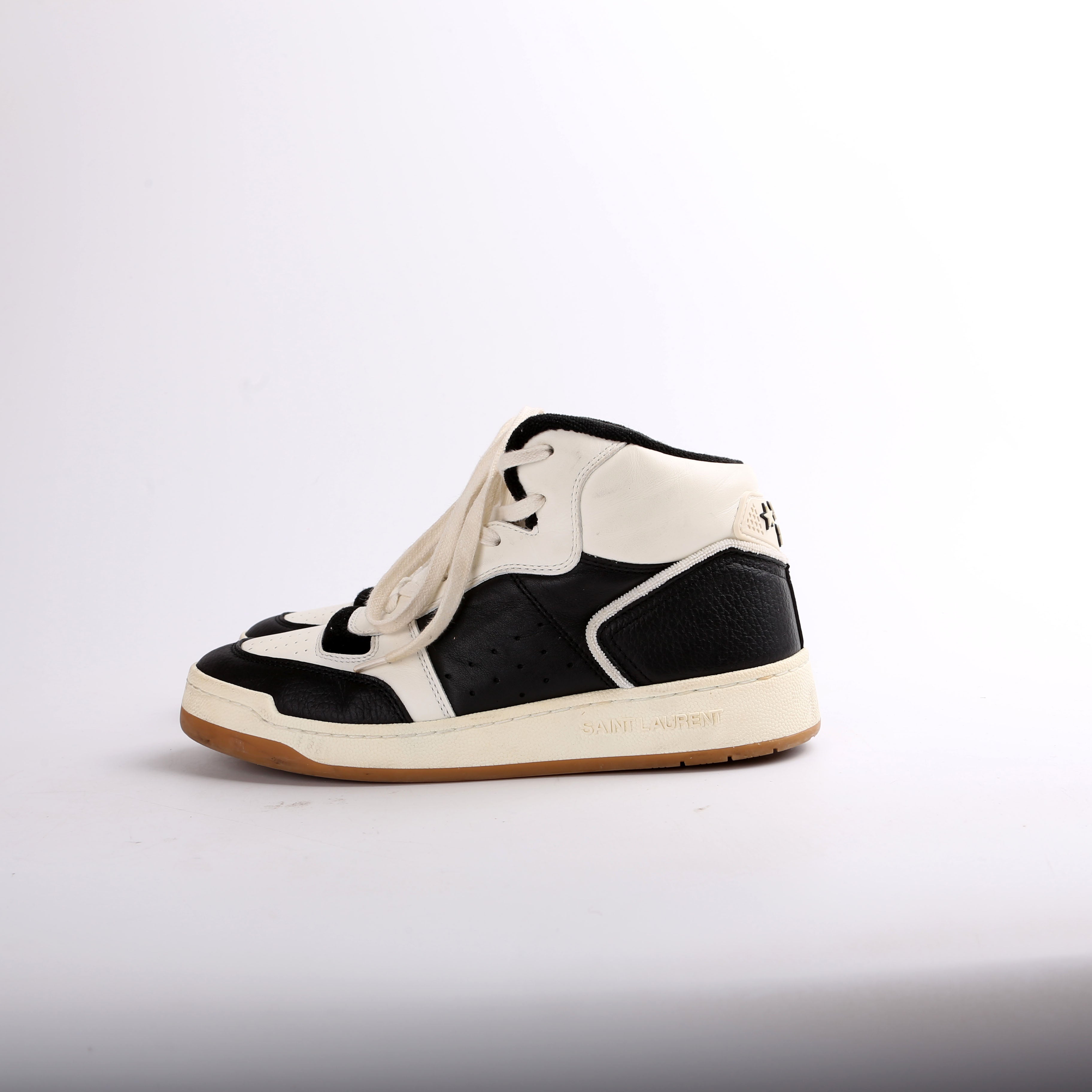 SAINT LAURENT Colour Block High Top Sneakers Size 39