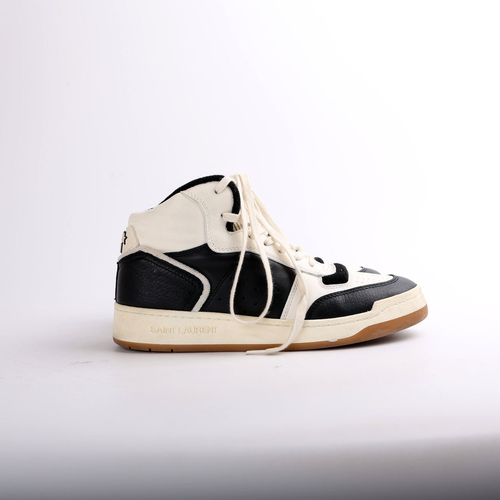 SAINT LAURENT Colour Block High Top Sneakers Size 39