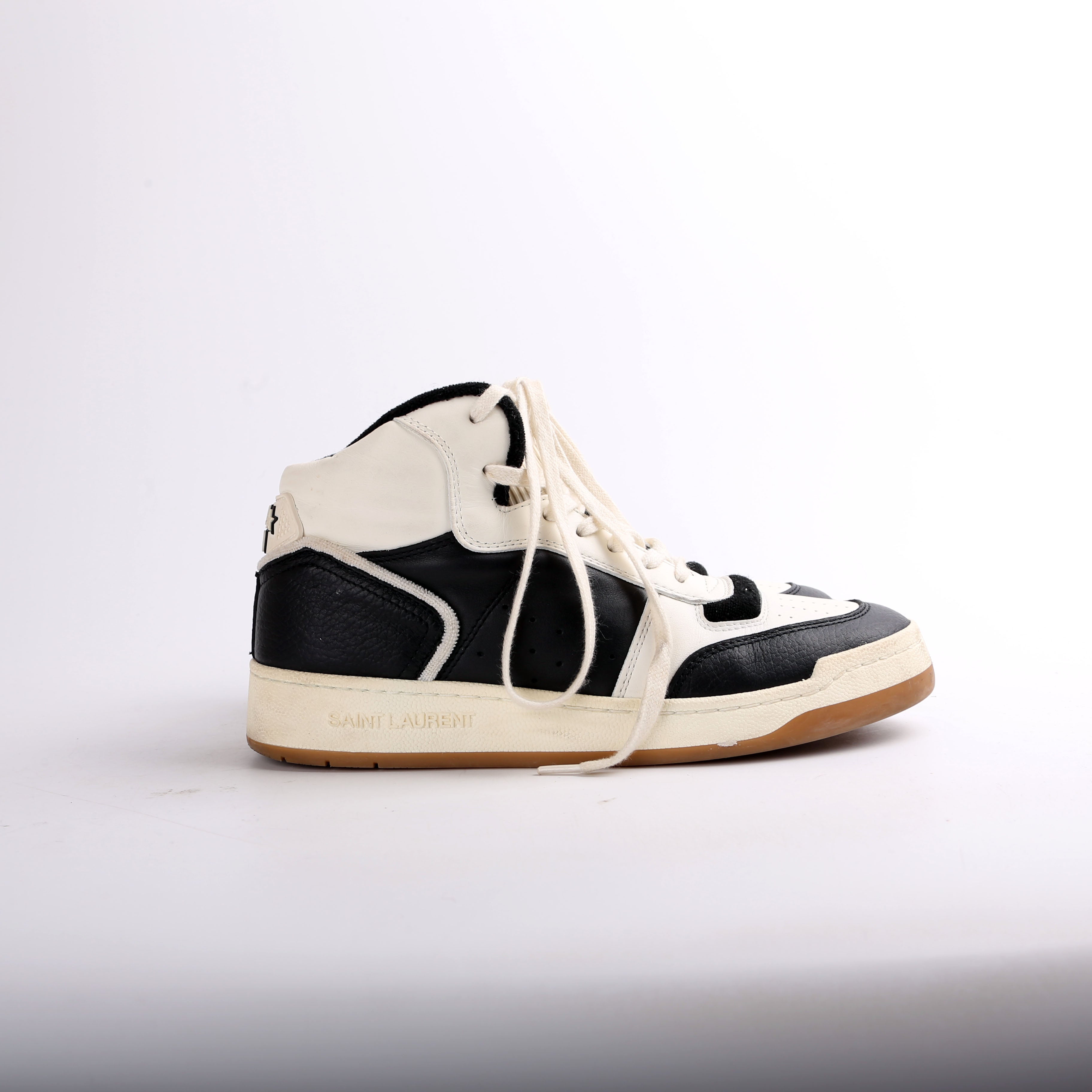 SAINT LAURENT Colour Block High Top Sneakers Size 39