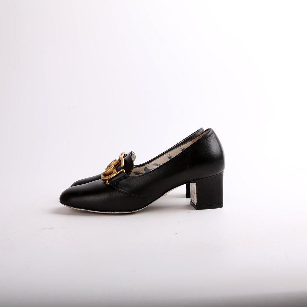 Gucci Victoire 55MM Loafer Pumps Size 36.5