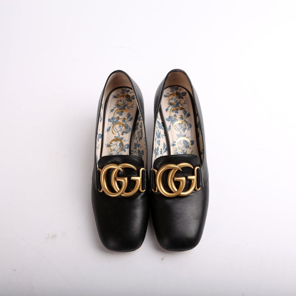 Gucci Victoire 55MM Loafer Pumps Size 36.5