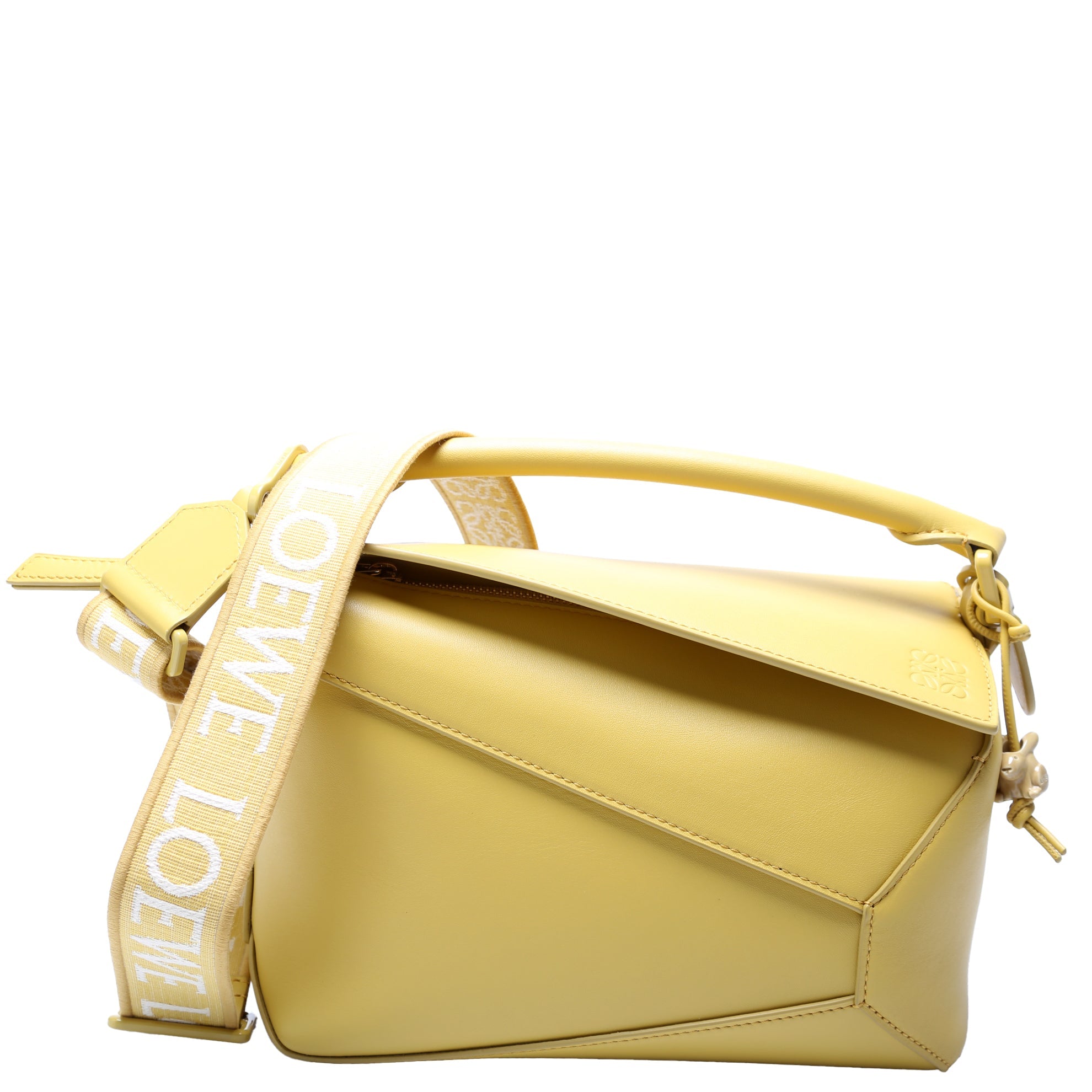 Puzzle Edge Bag Monochrome Calfskin Small Yellow