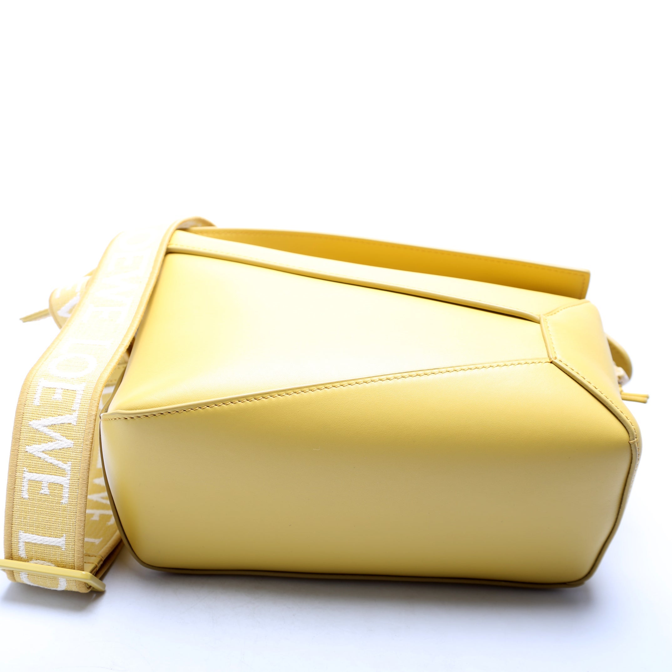 Puzzle Edge Bag Monochrome Calfskin Small Yellow