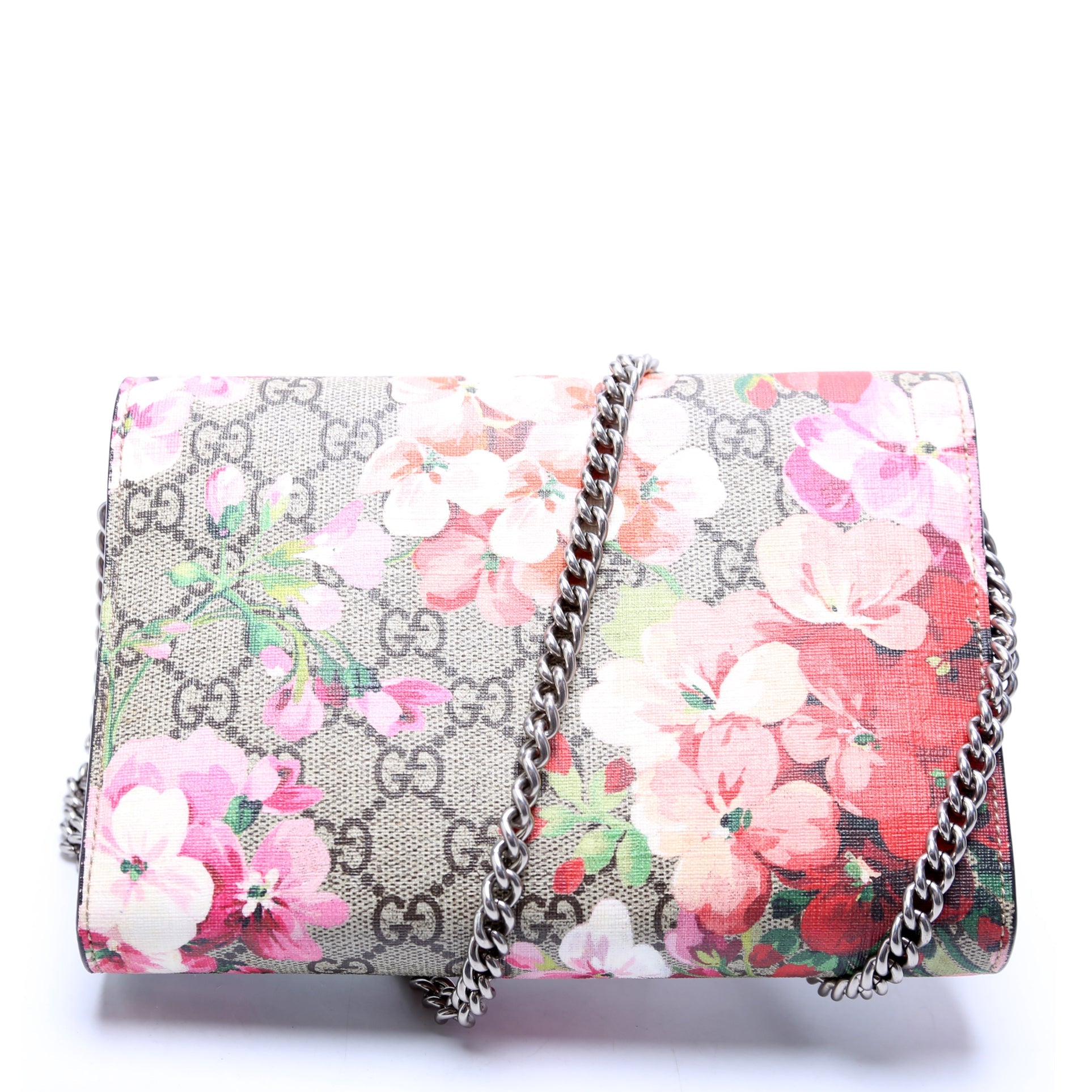 401231 Dionysus GG Blooms Mini Wallet Beige/Pink