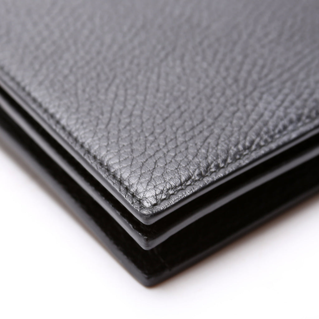 466506 Interlocking GG Chain Wallet Black