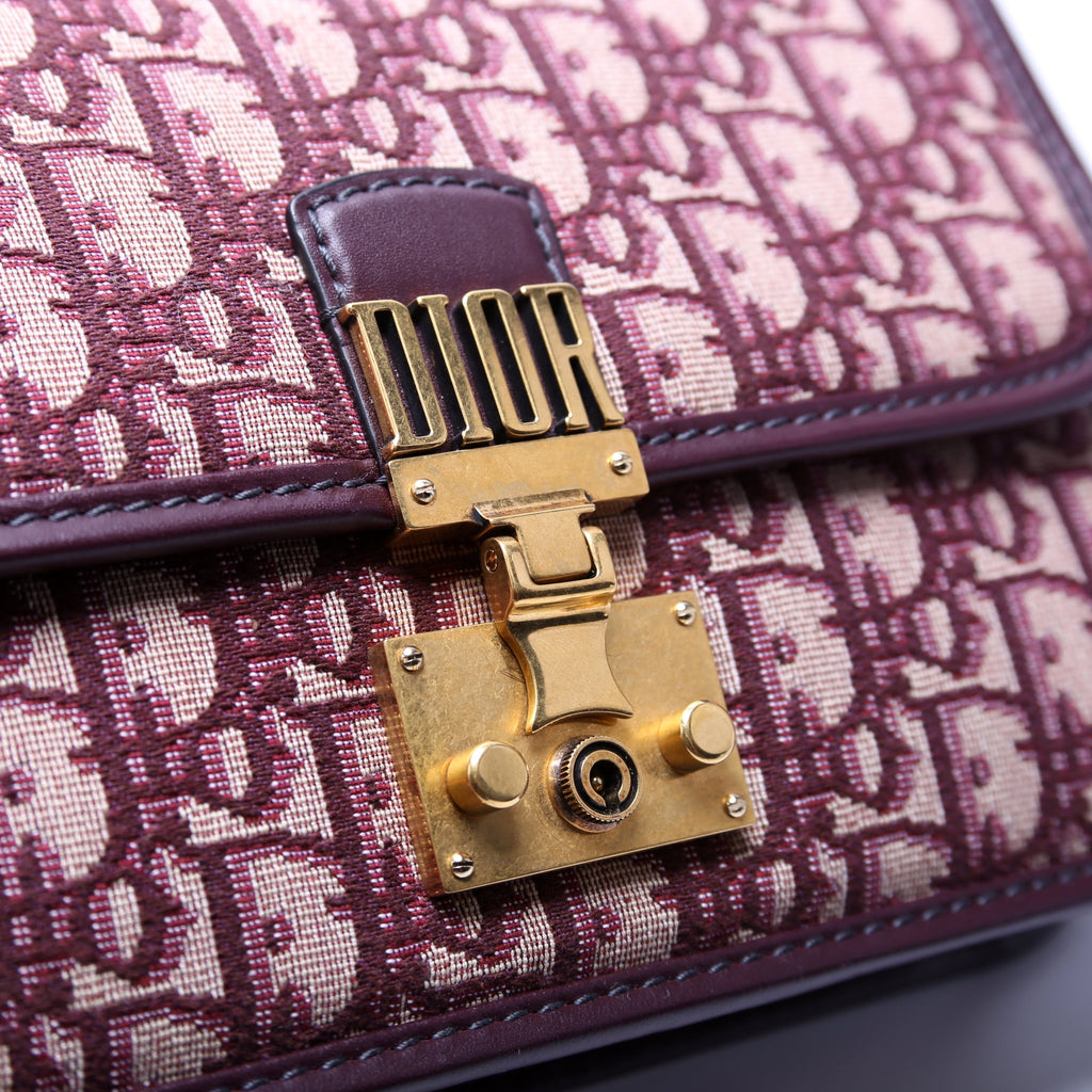 Dioraddict Oblique Flap Bag Burgundy