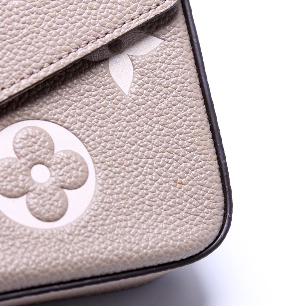 Pochette Felicie Bicolor Empreinte Beige/Cream