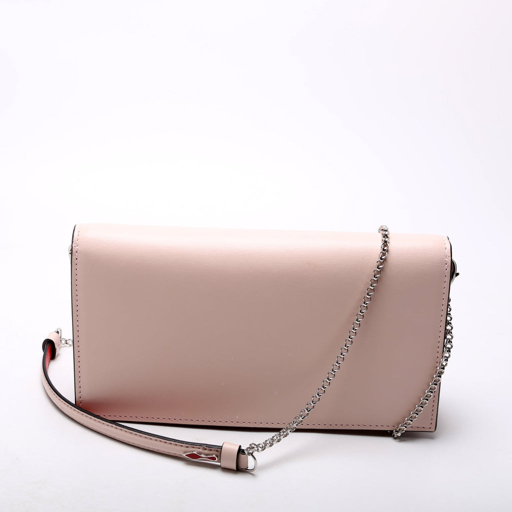 LOUB154 Clutch Calfskin Leather Pink