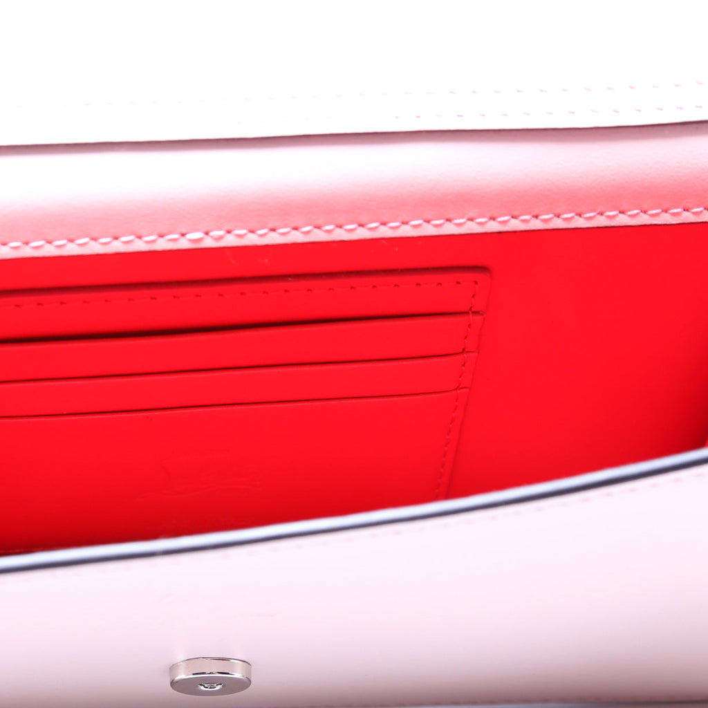 LOUB154 Clutch Calfskin Leather Pink