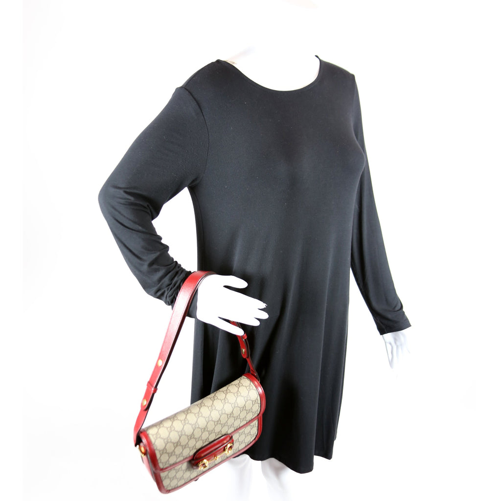 Gucci 602204 Horsebit 1955 Shoulder Bag Red