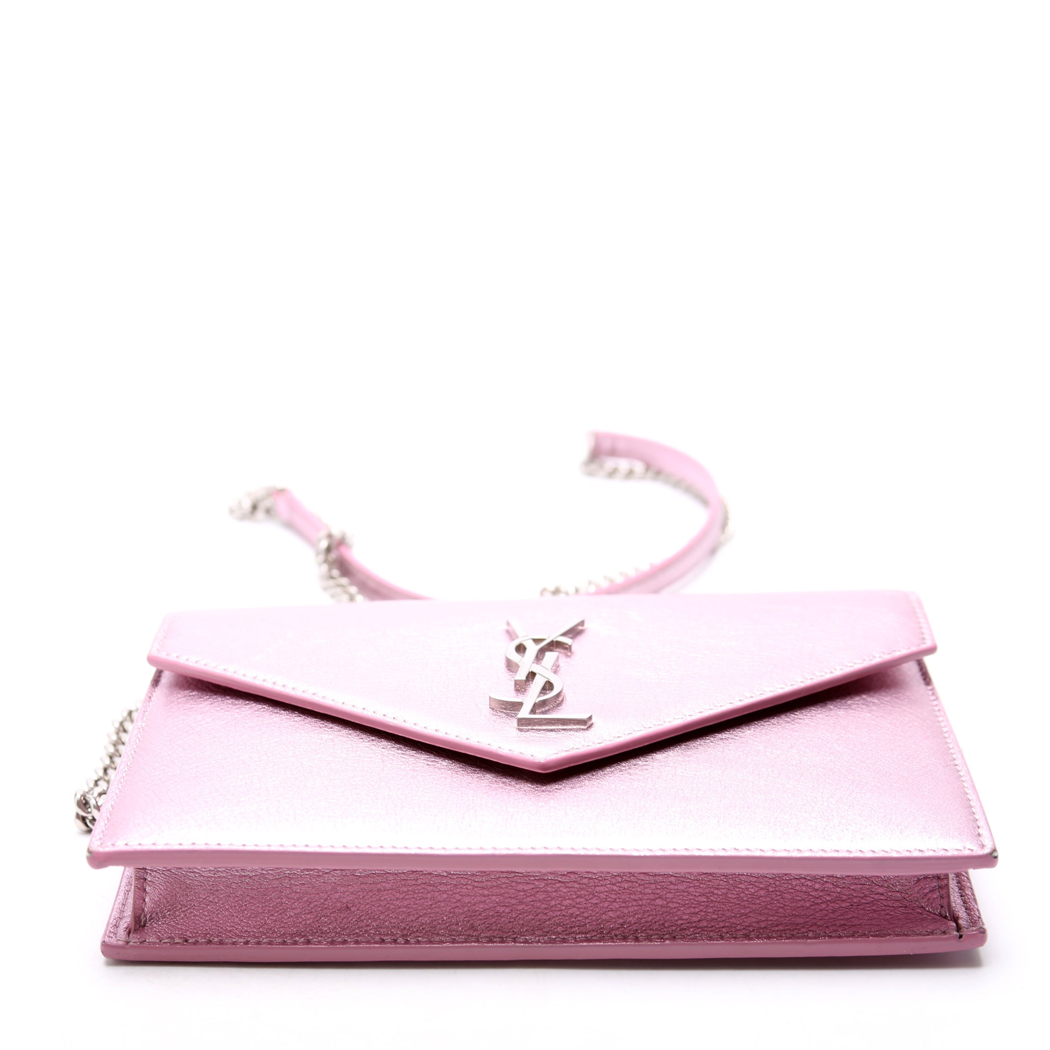 Envelope Chain Wallet Metallic Calfskin 402031 Purple
