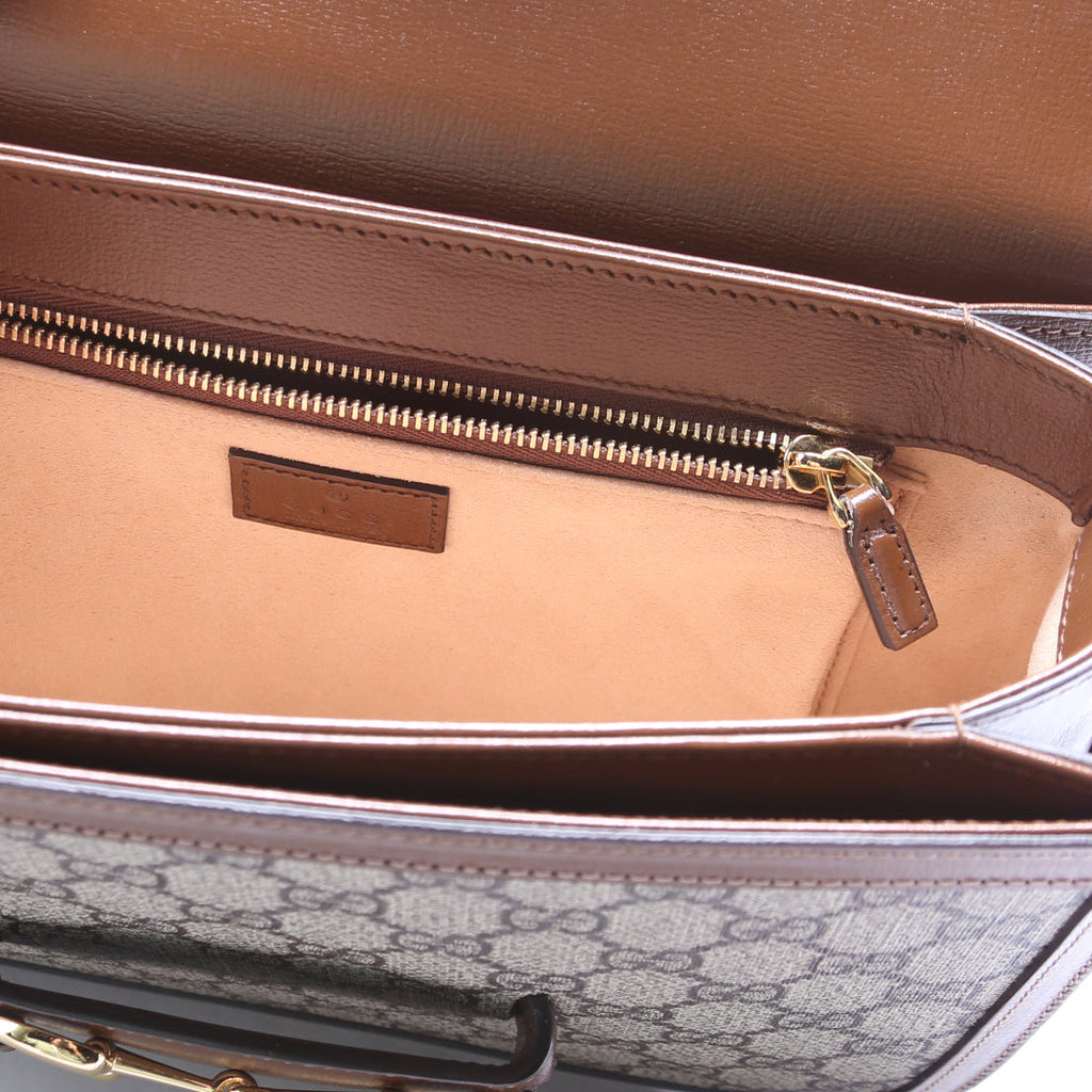 602204 Horsebit 1955 Shoulder Bag Brown