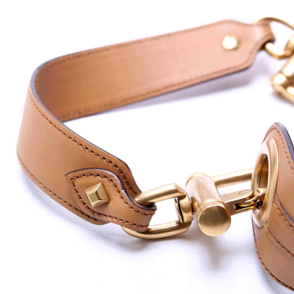120885 Leather Jackie O Small Shoulder Bag Vintage Tan