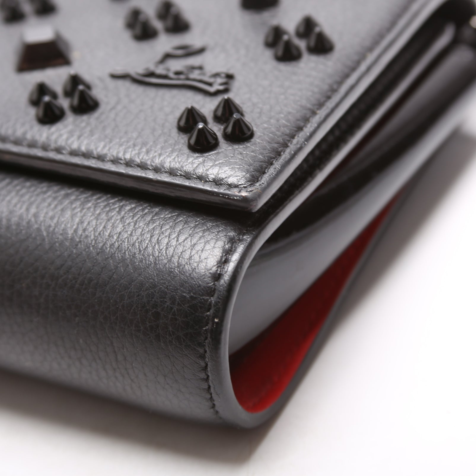 Paloma Loubinthesky Chain Clutch Leather Black