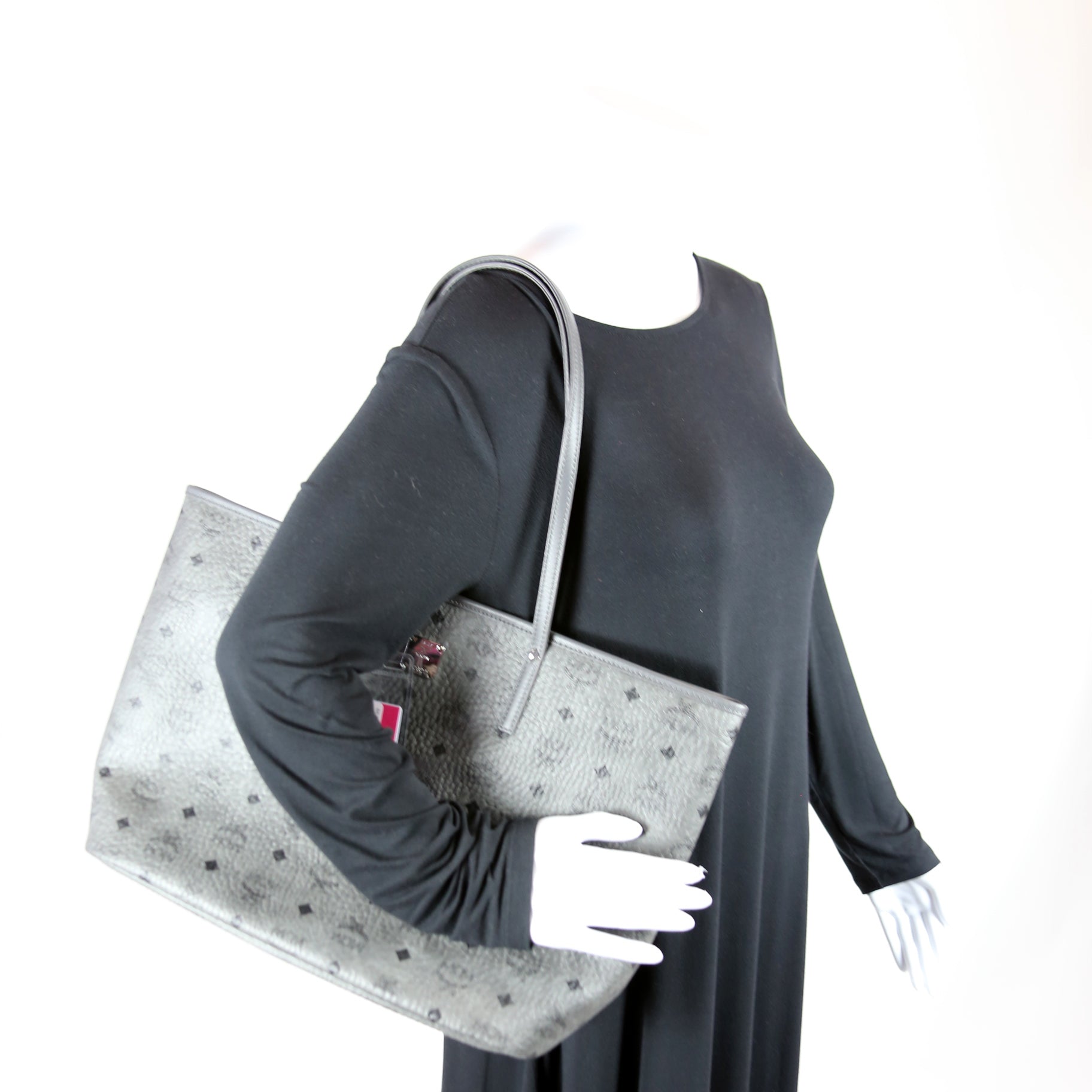 Visetos Reversible Shopper Medium W/Out Pouch Grey
