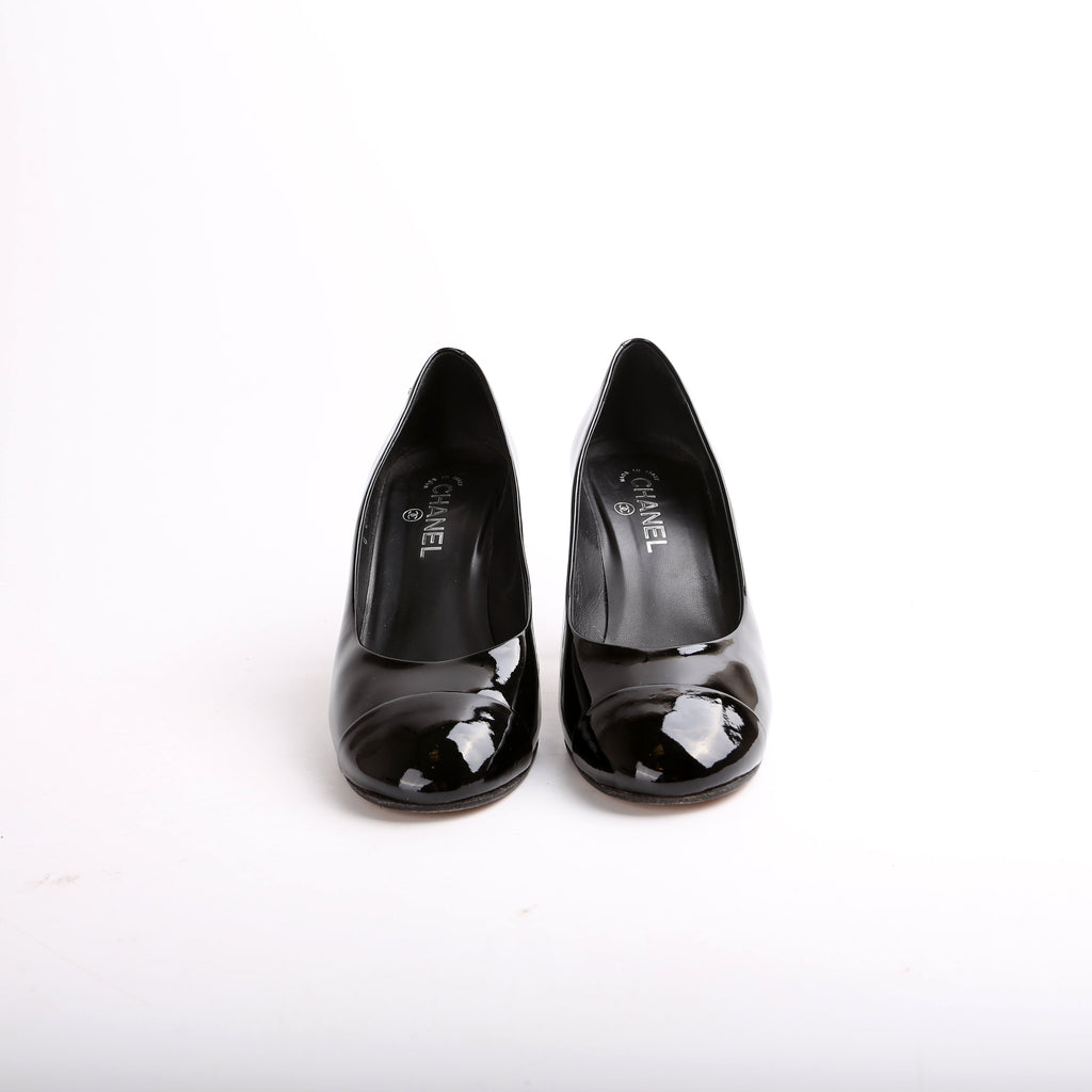 Patent Leather & Pearl Heels Size 40