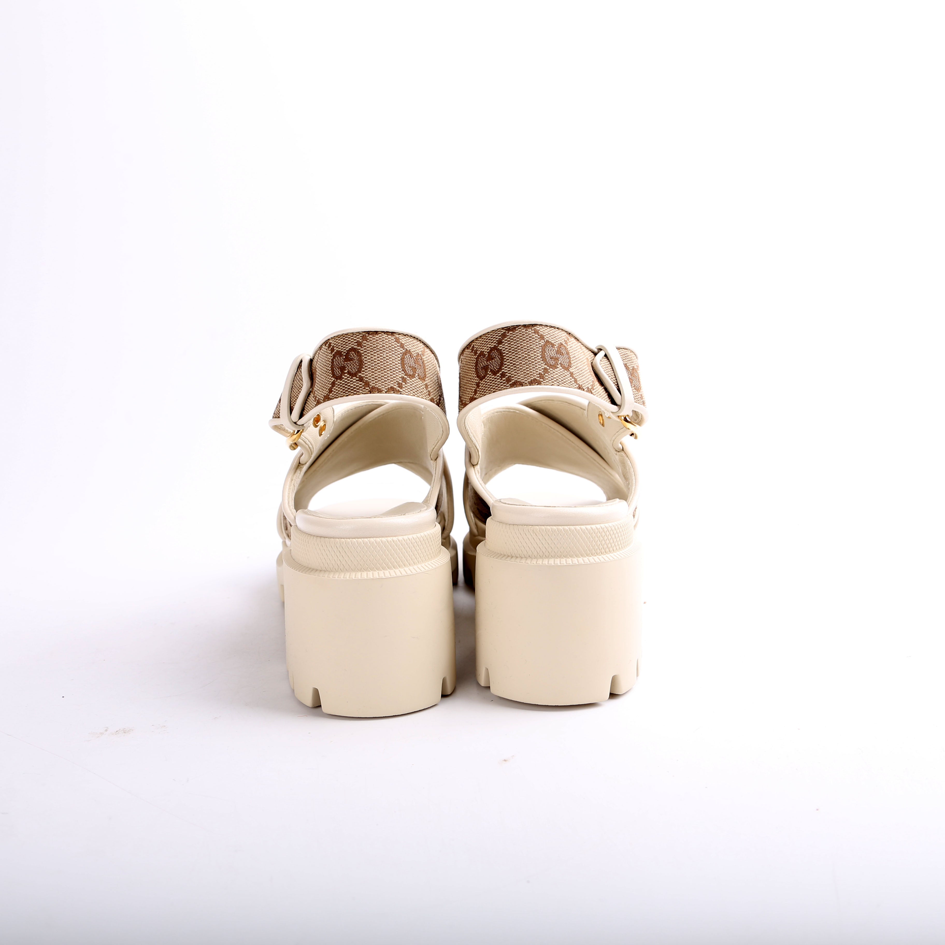 GG Canvas Lug Sole Sandals Size 40