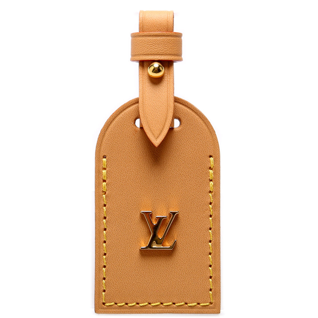 Metal LV Luggage Tag Brown