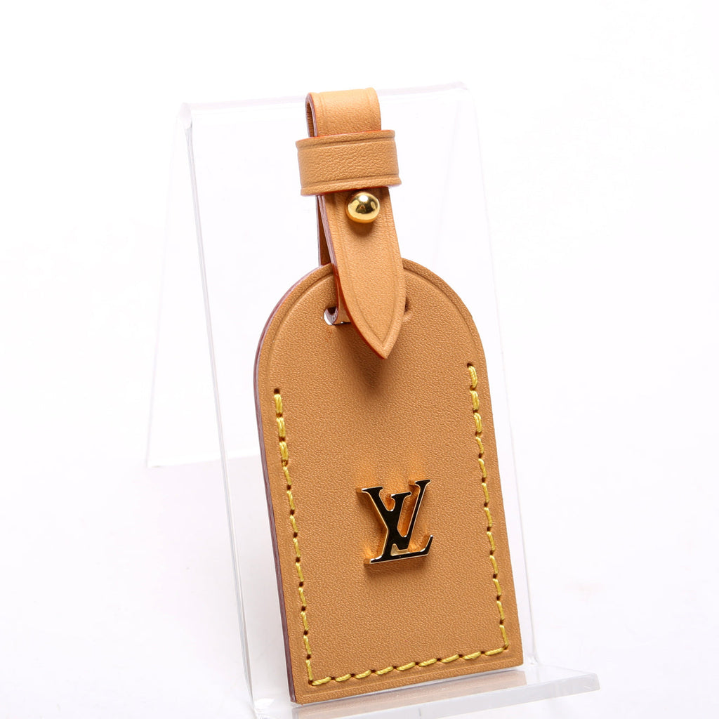Metal LV Luggage Tag Brown