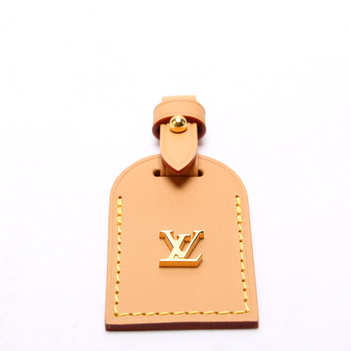 Metal LV Luggage Tag Brown