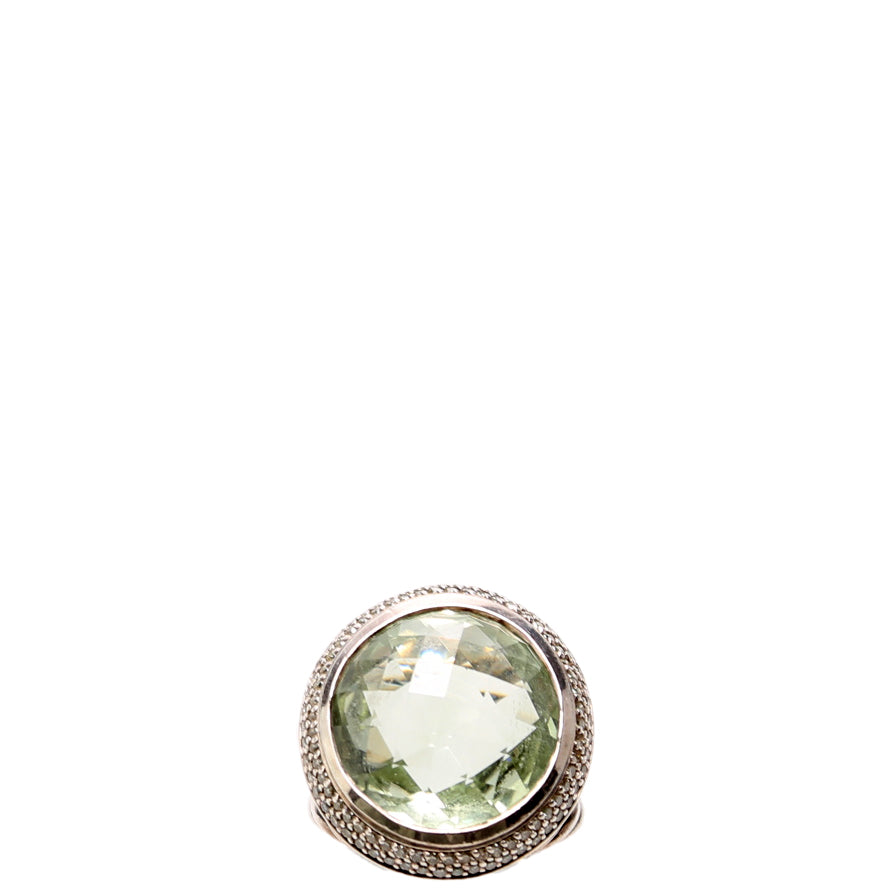 Cerise Cocktail Ring Size 5.5 925/Prasiolite