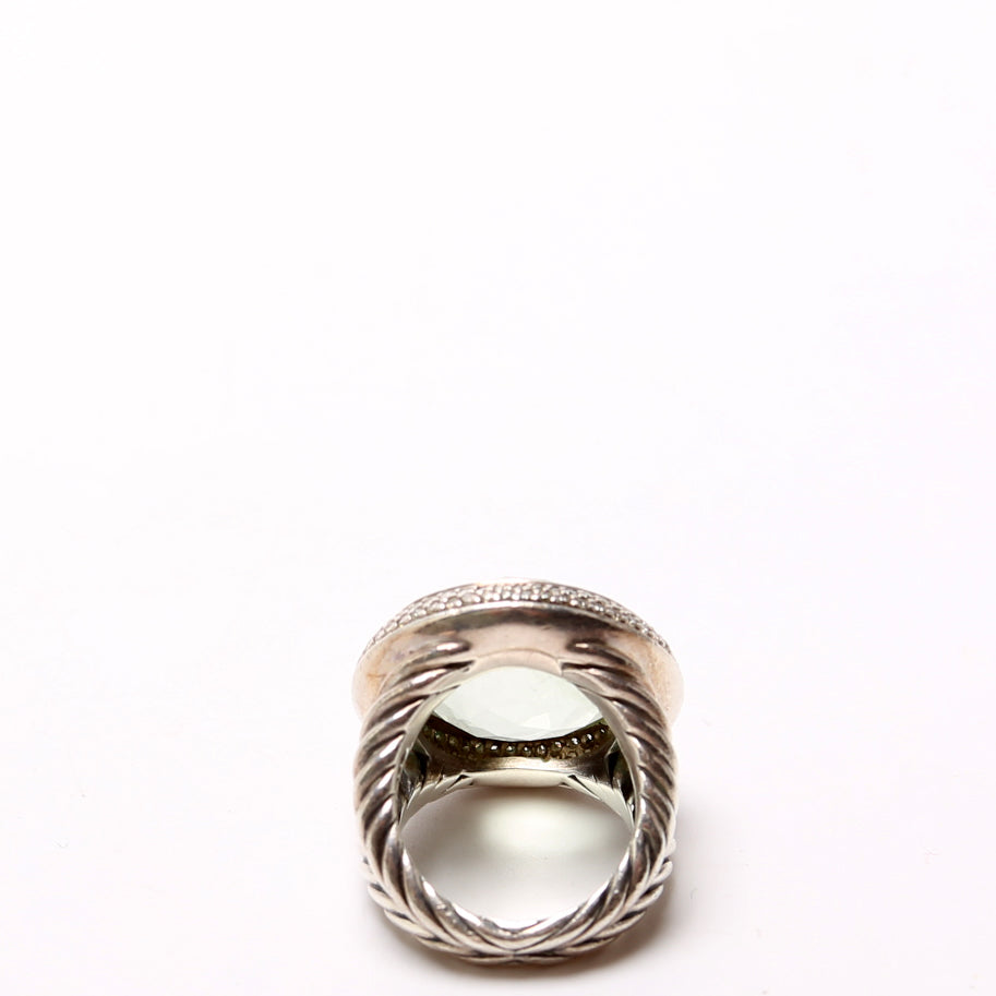 Cerise Cocktail Ring Size 5.5 925/Prasiolite