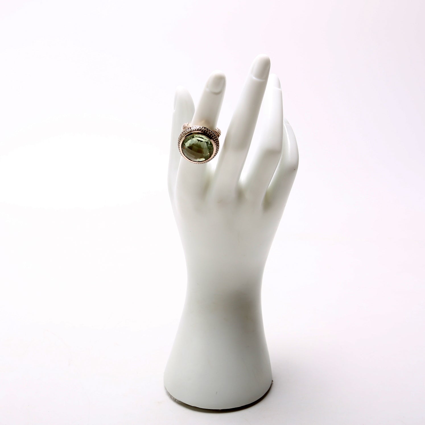 Cerise Cocktail Ring Size 5.5 925/Prasiolite