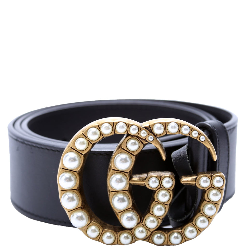 453260 GG Pearl Stud Belt Size 90/36 Black