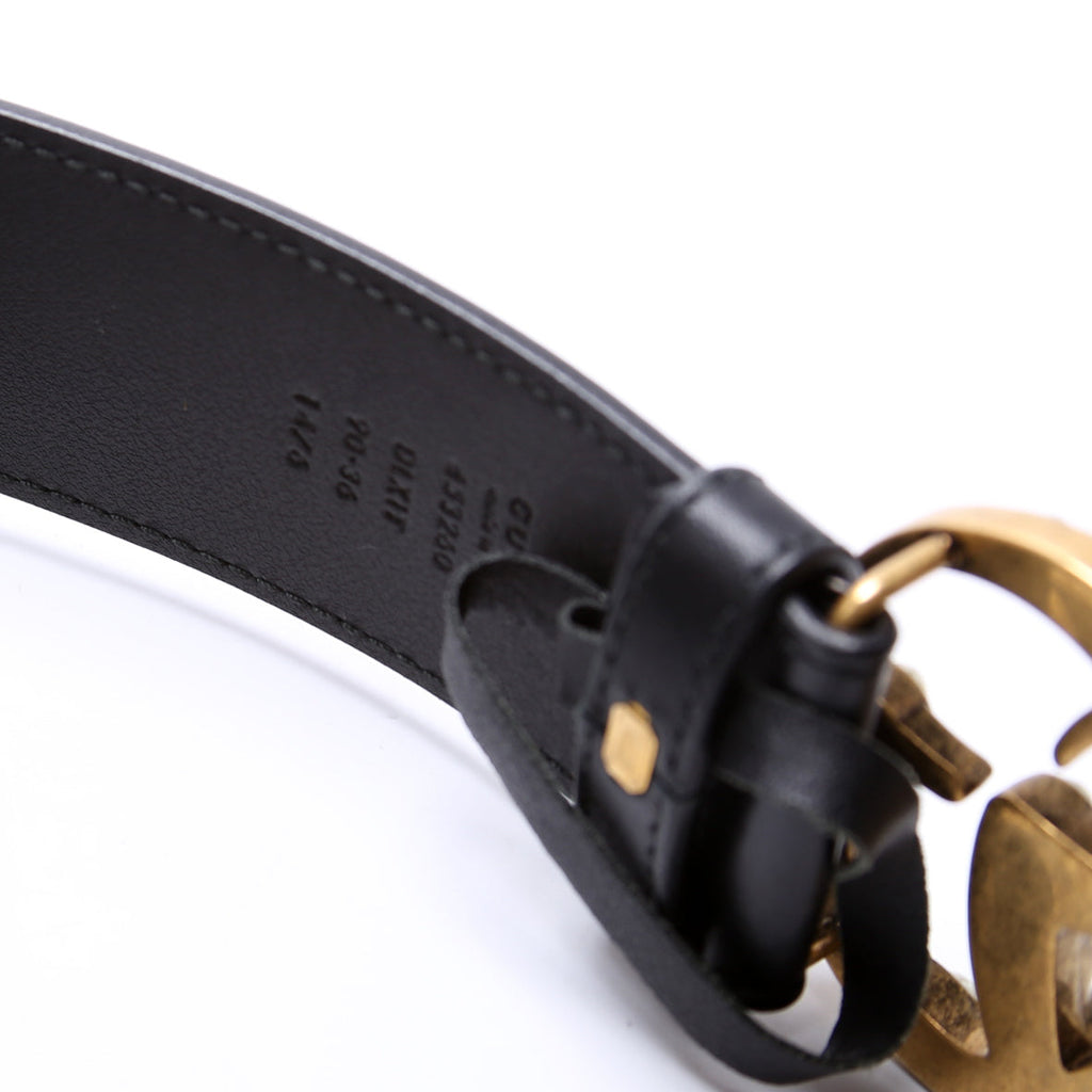 453260 GG Pearl Stud Belt Size 90/36 Black