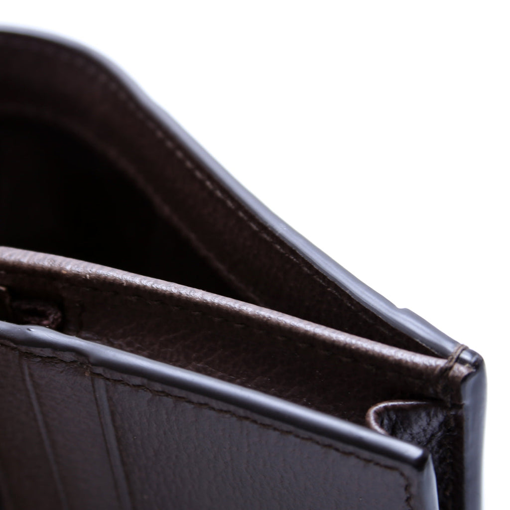 523155 Ophidia GG Card Case Wallet Brown