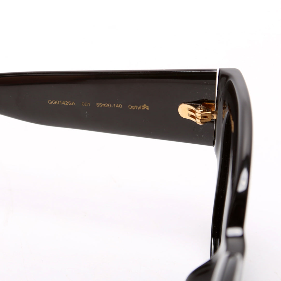 Acetate Square Frame Sunglasses GG0142SA Black