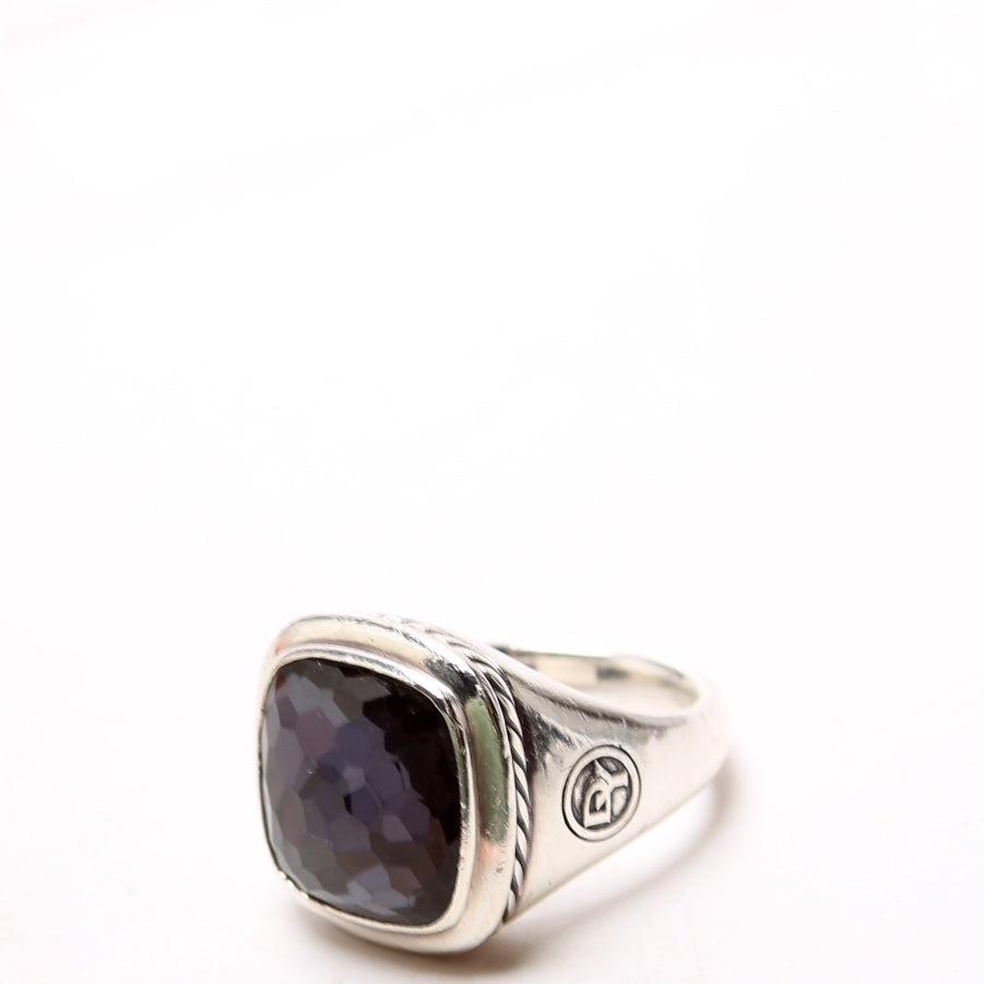 Albion Signet Ring Black Size 7 Orchid/925