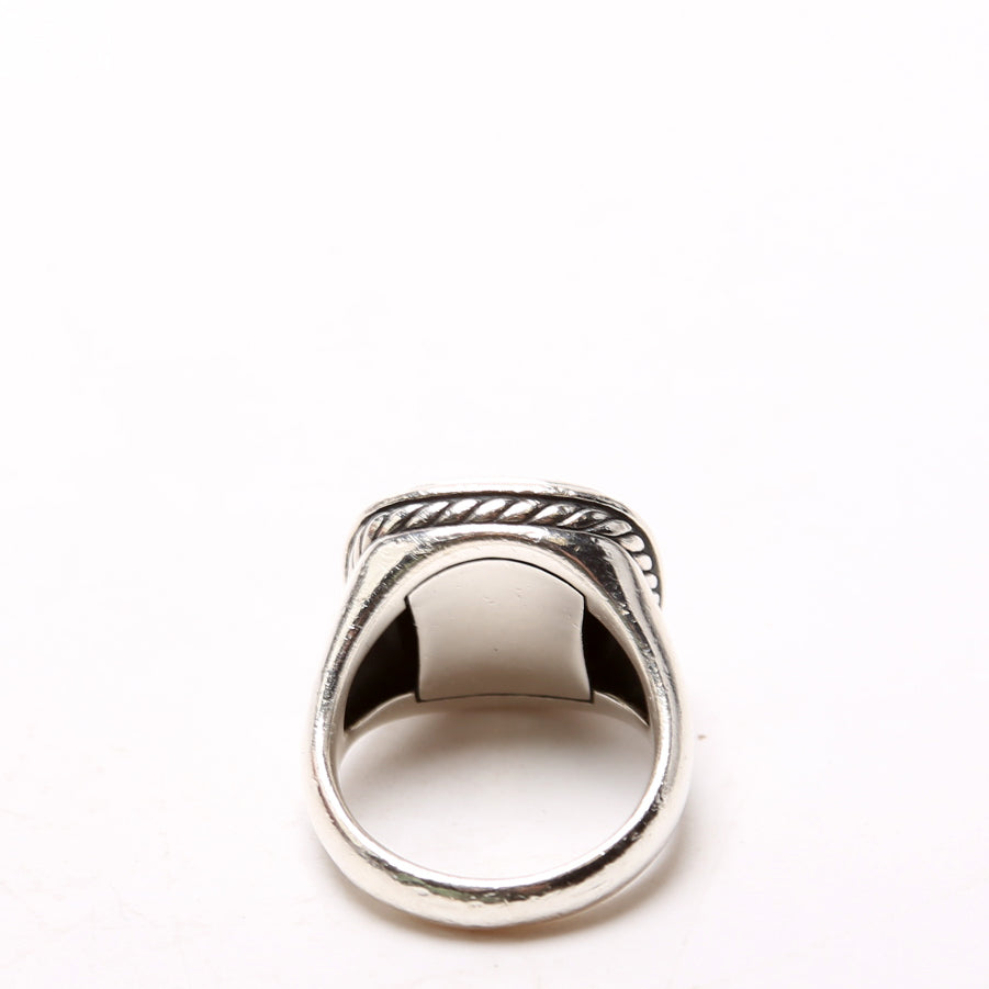 Albion Signet Ring Black Size 7 Orchid/925