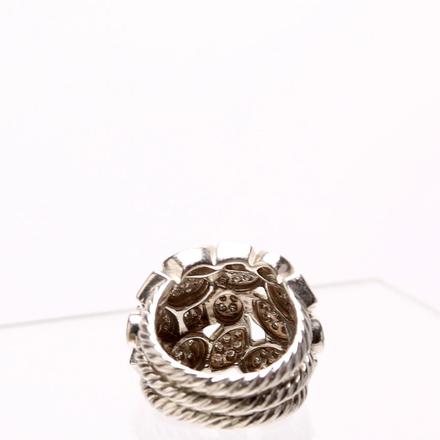 Confetti Cocktail Ring 925/PAVE Size 7.5