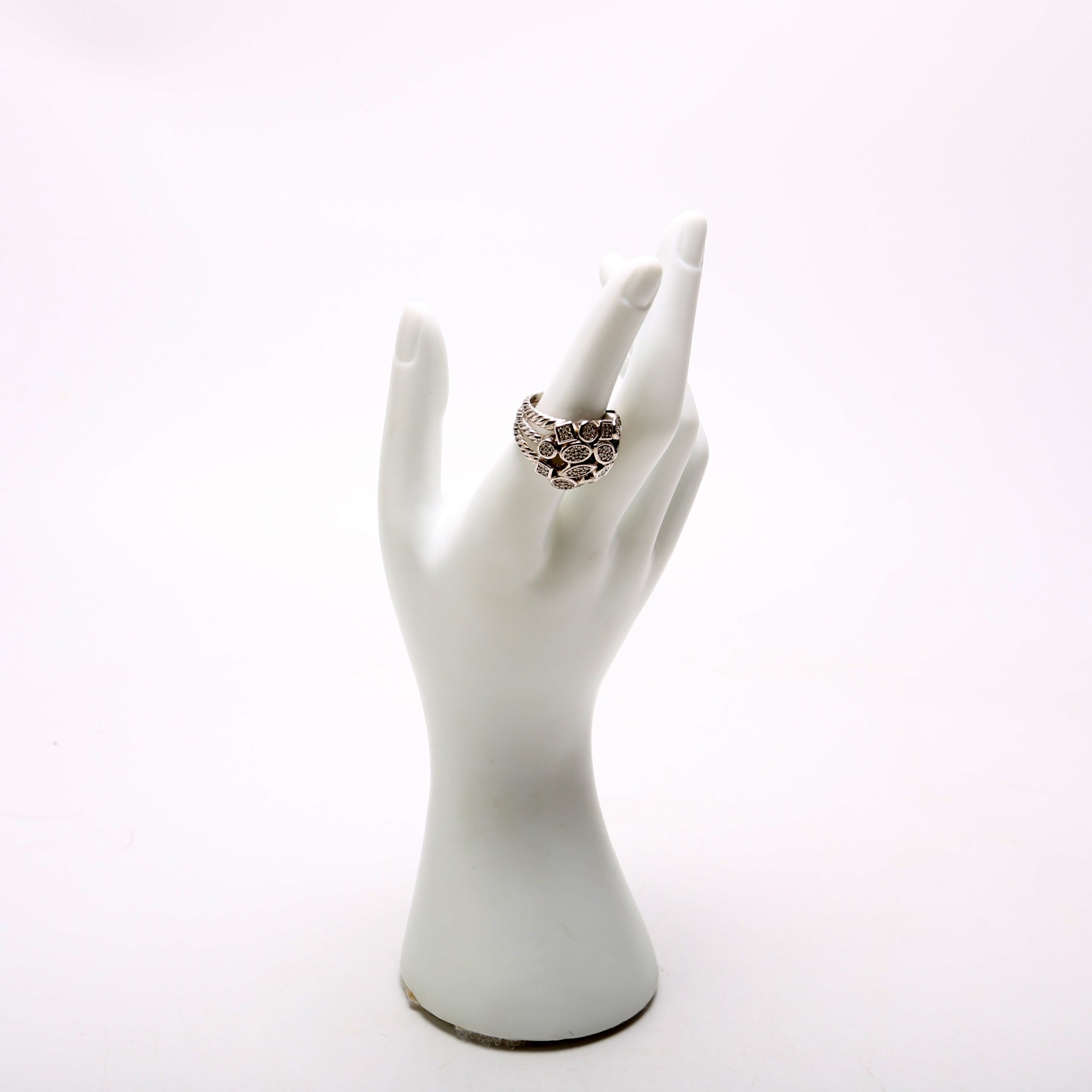 Confetti Cocktail Ring 925/PAVE Size 7.5