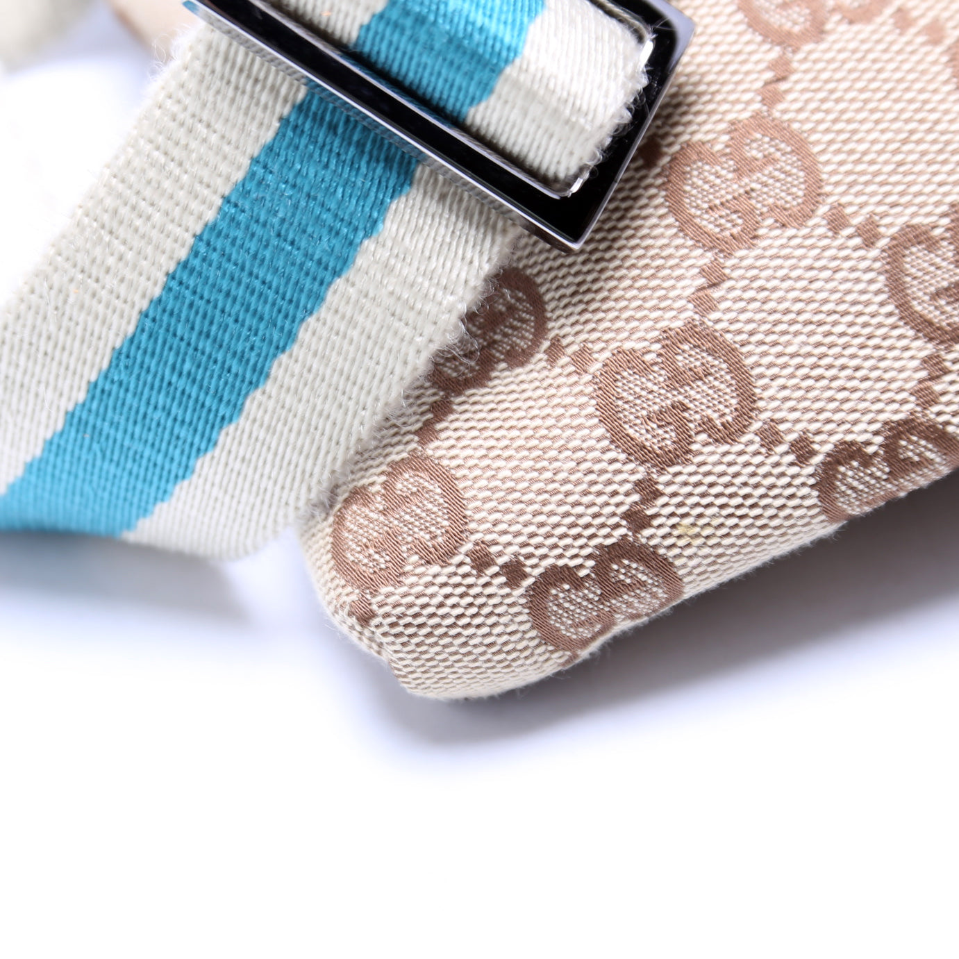 28566 GG Canvas Waist Bag Blue