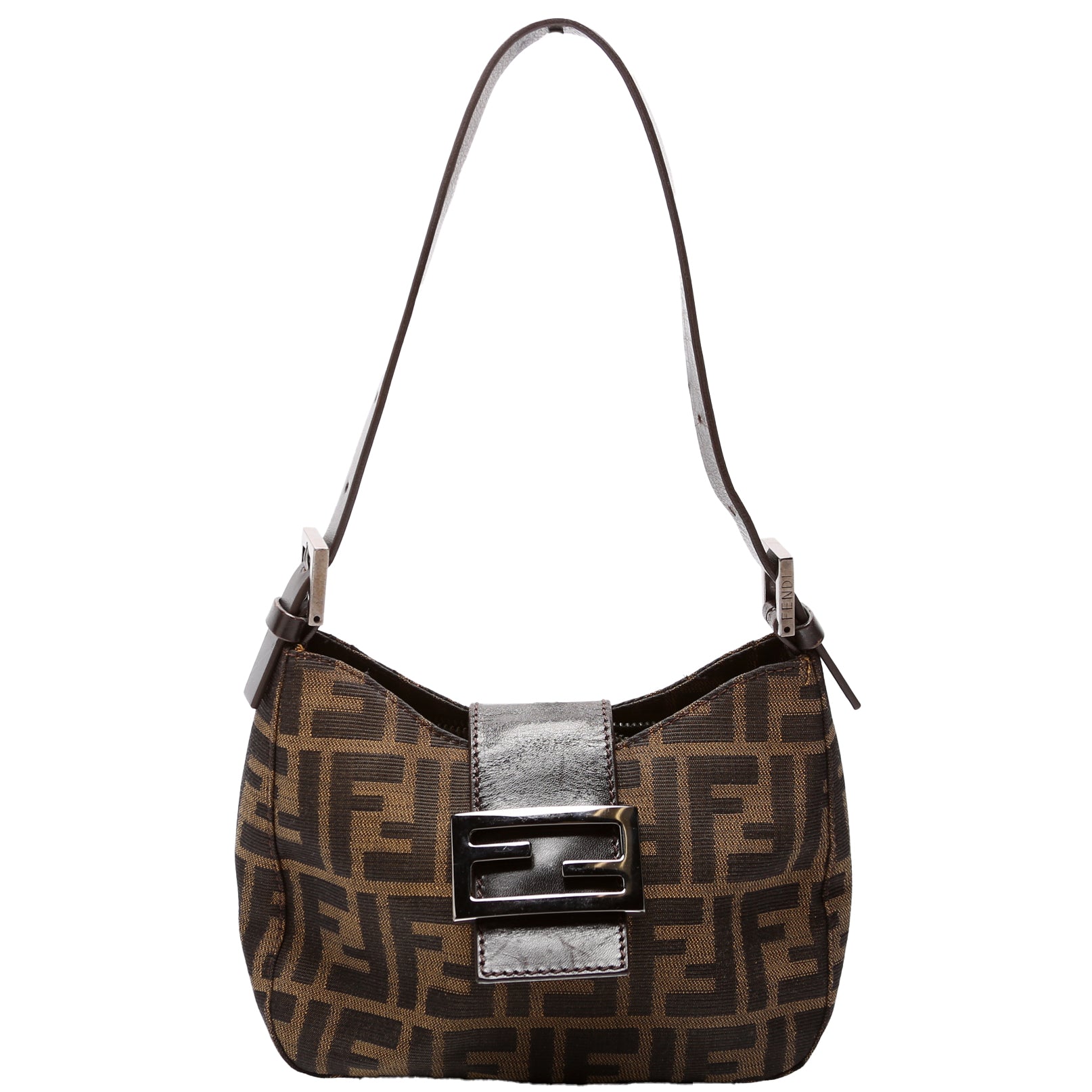 FF Zucca Mini Shoulder Bag Brown