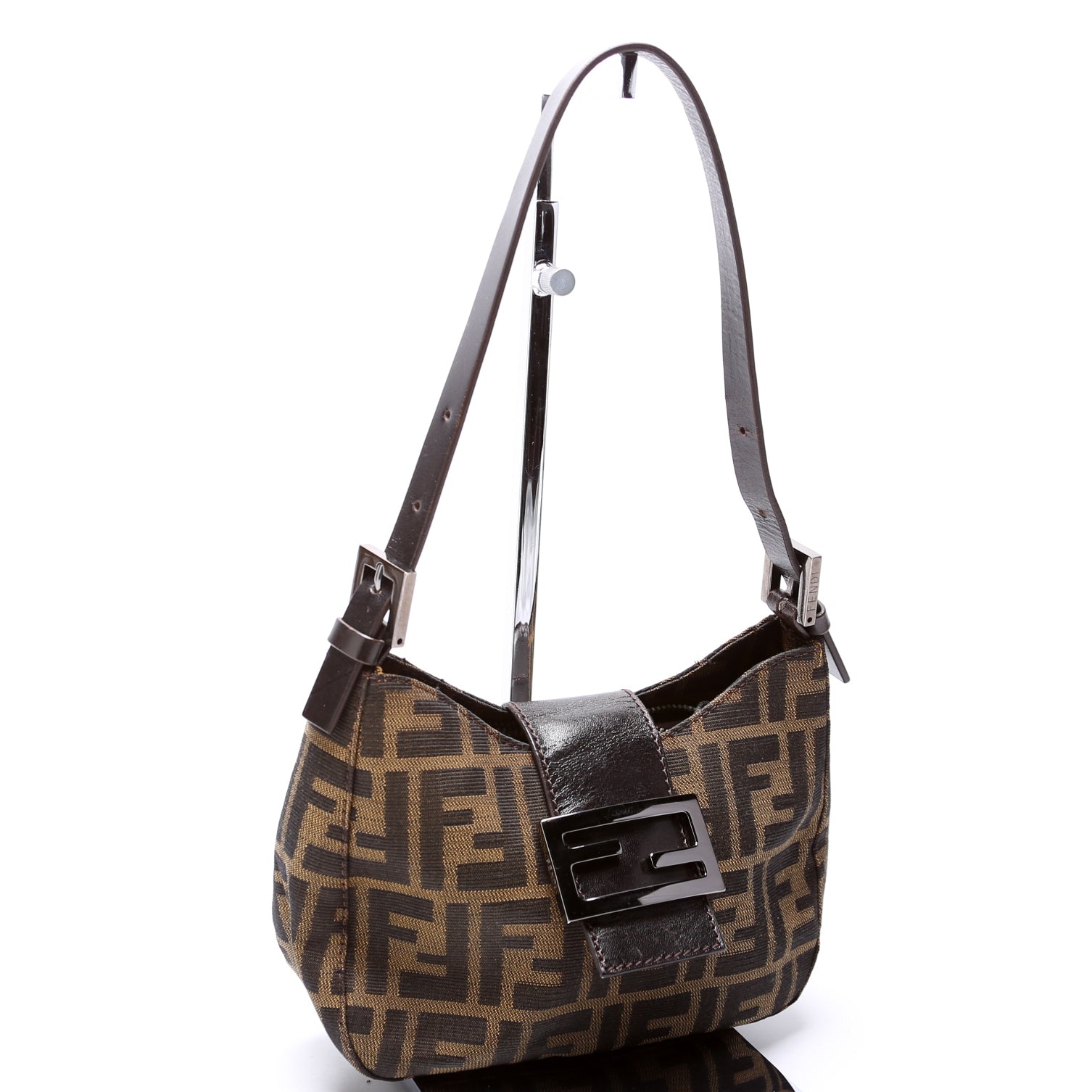 FF Zucca Mini Shoulder Bag Brown