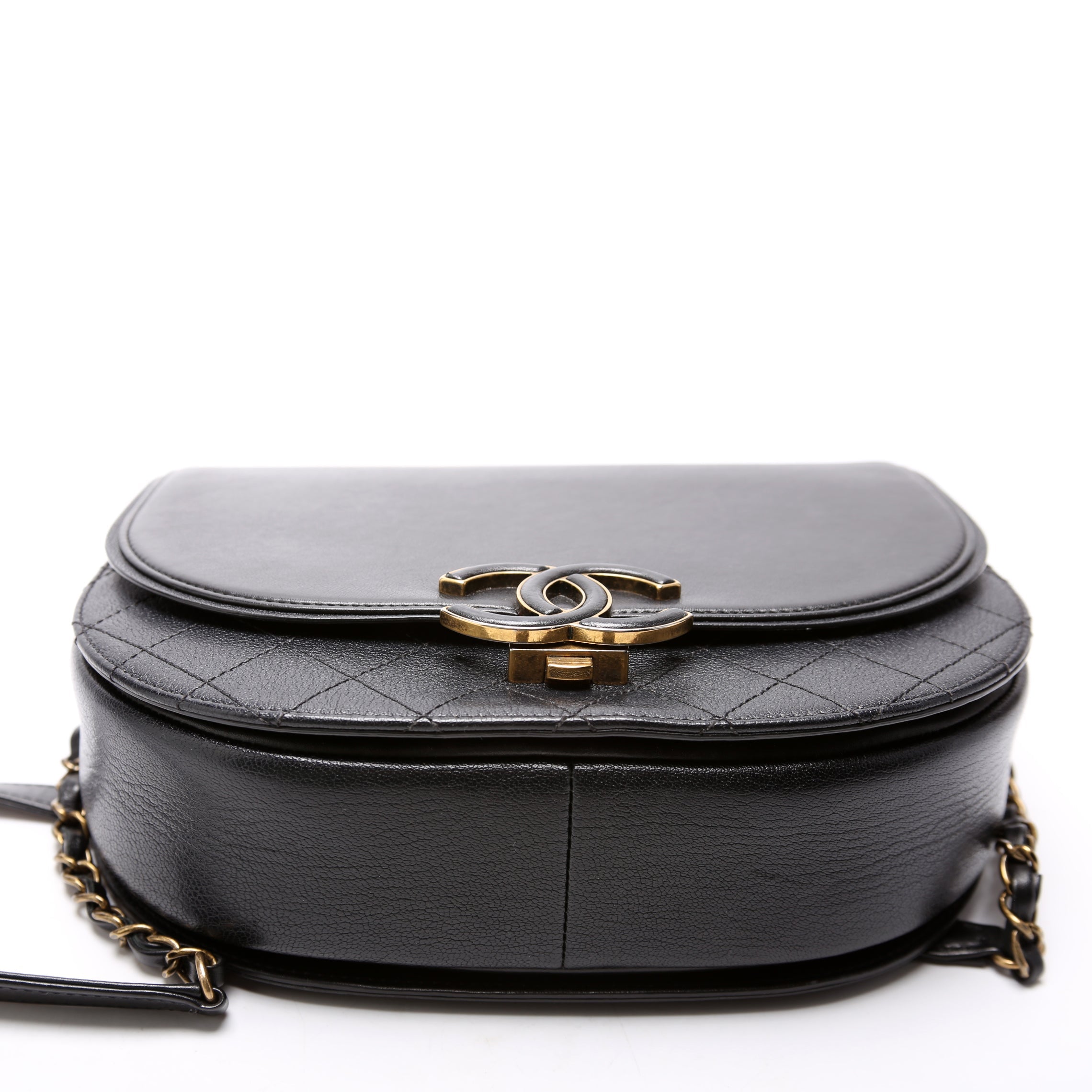 Coco Curve Messenger Small Goatskin/Calfskin 24M Black