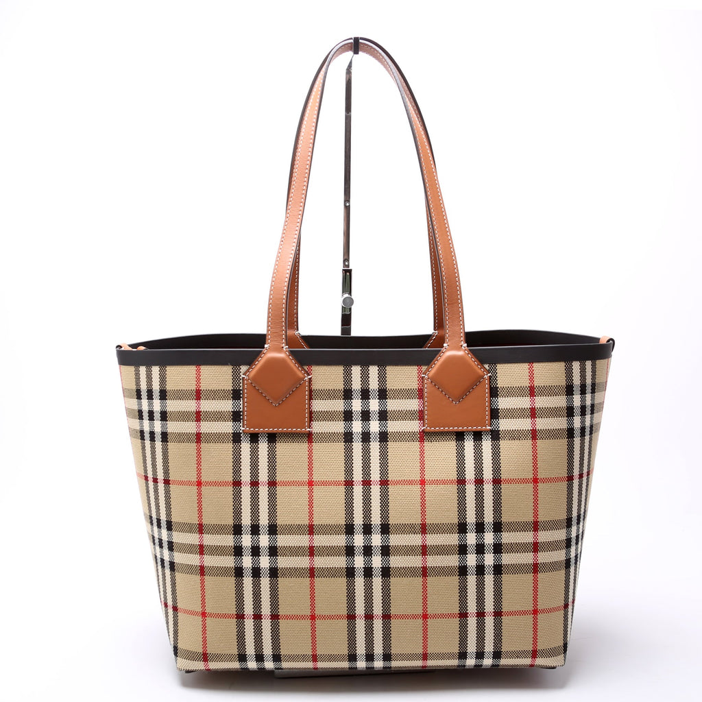 London Check Tote with Pouch Small