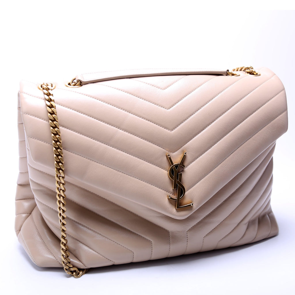 Loulou Satchel Large Beige