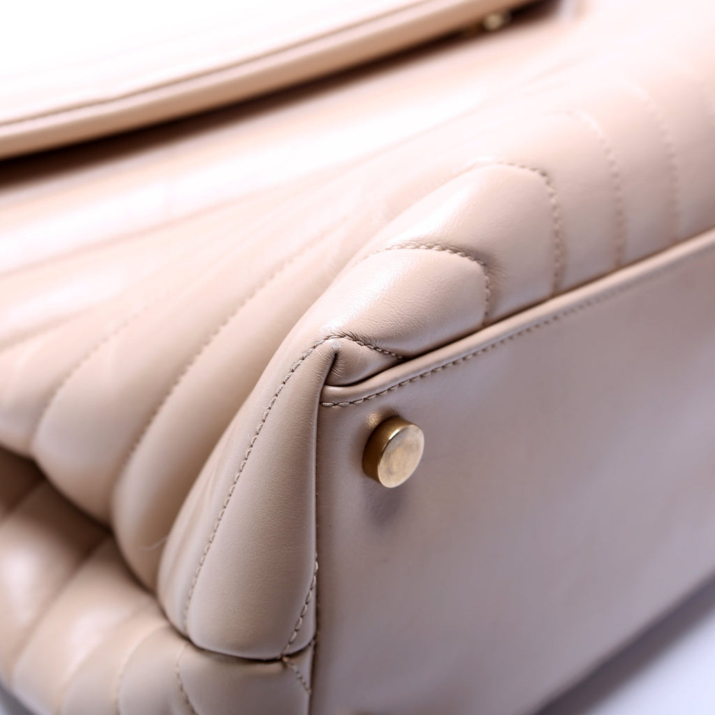 Loulou Satchel Large Beige