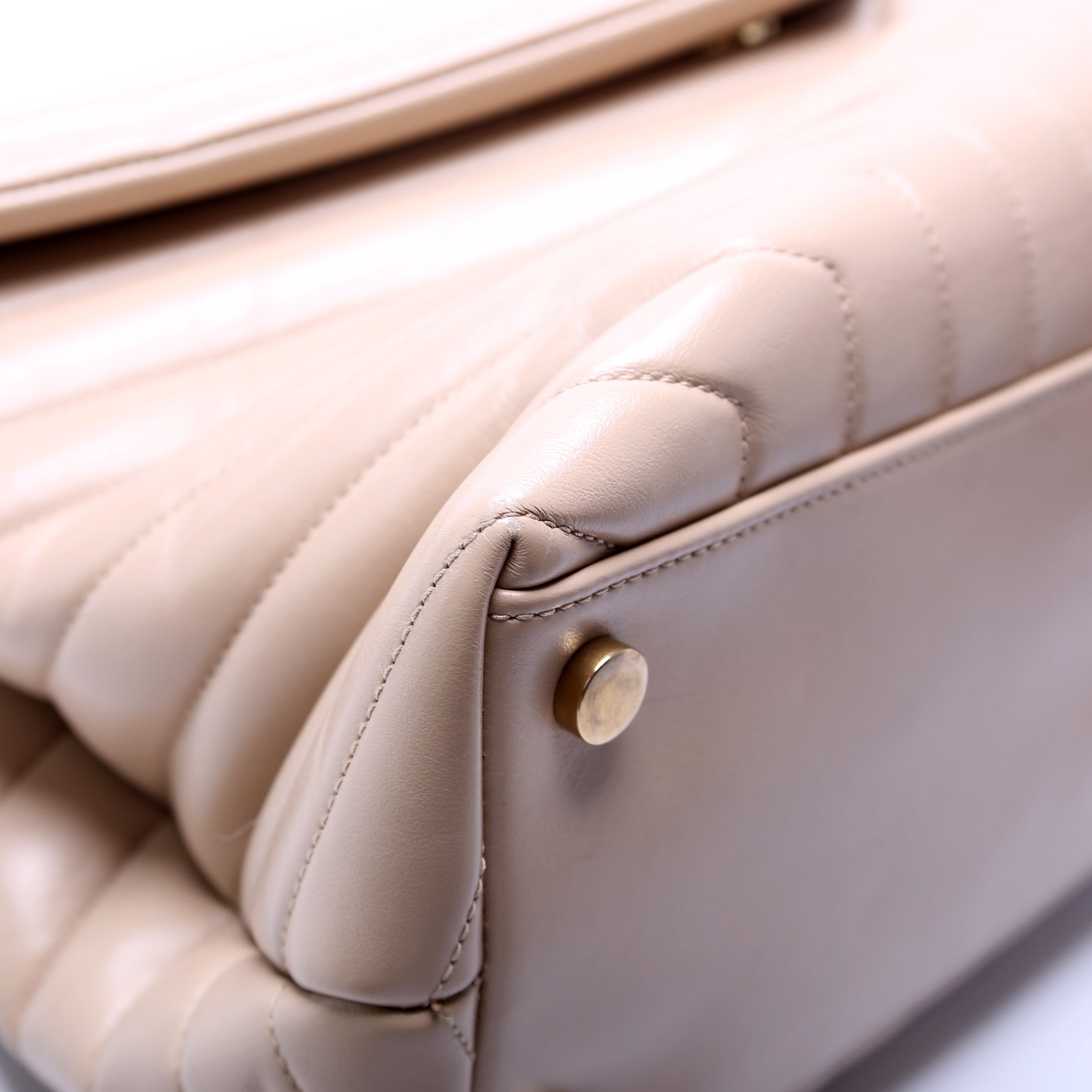 Loulou Satchel Large Beige